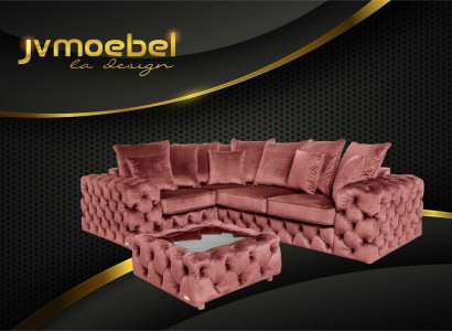 Corner sofa sofa couch upholstered corner suite L shape coffee table fabric living landscape